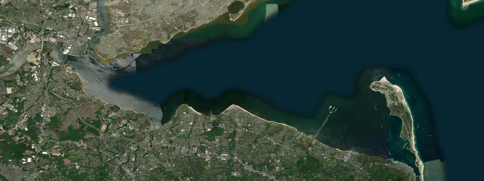 Satellite view of the coast near Keyport