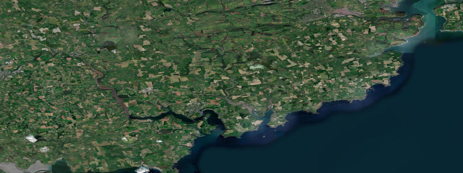 Satellite view of the coast near Kinsale