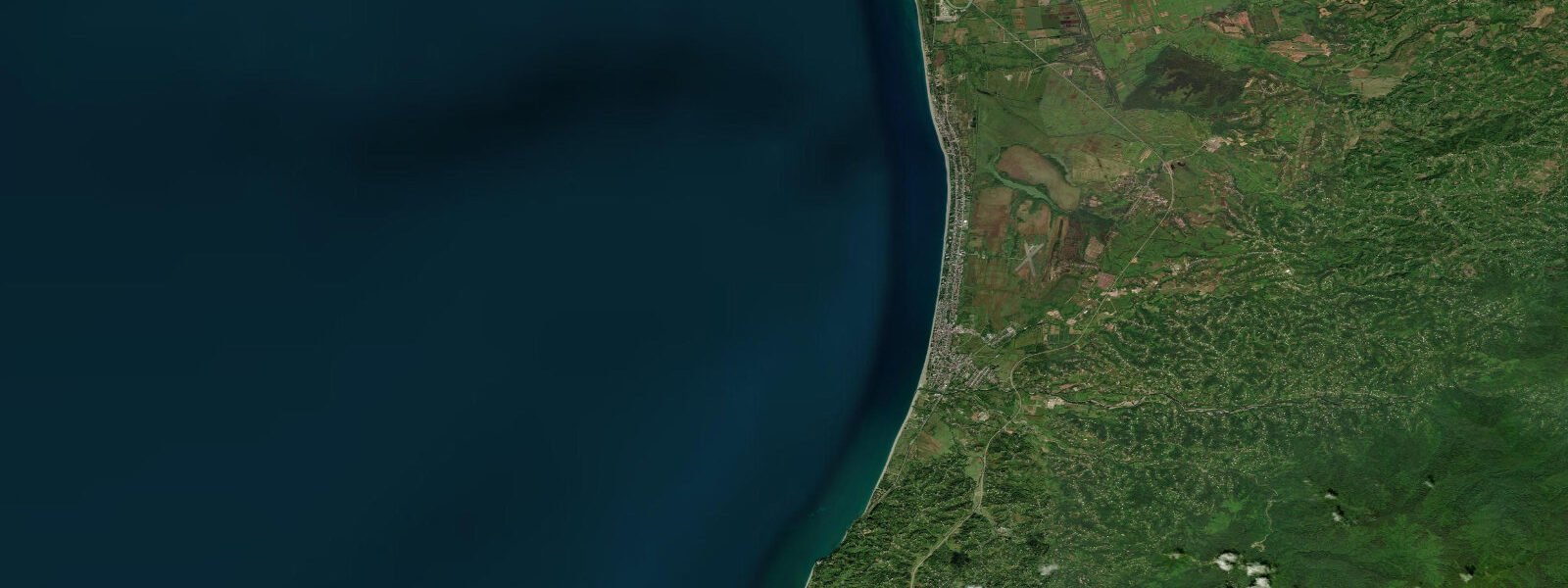 Satellite view of the coast near Kobuleti