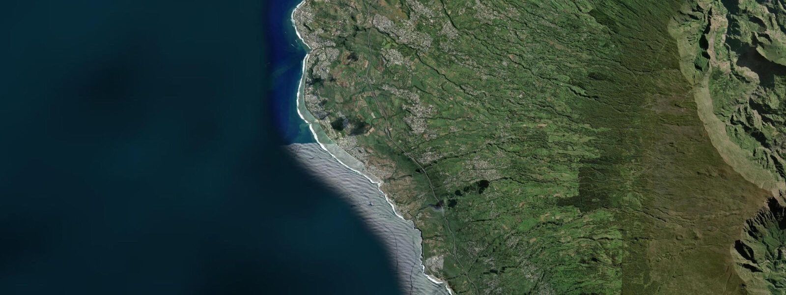Satellite view of the coast near L'Ermitage-les-Bains