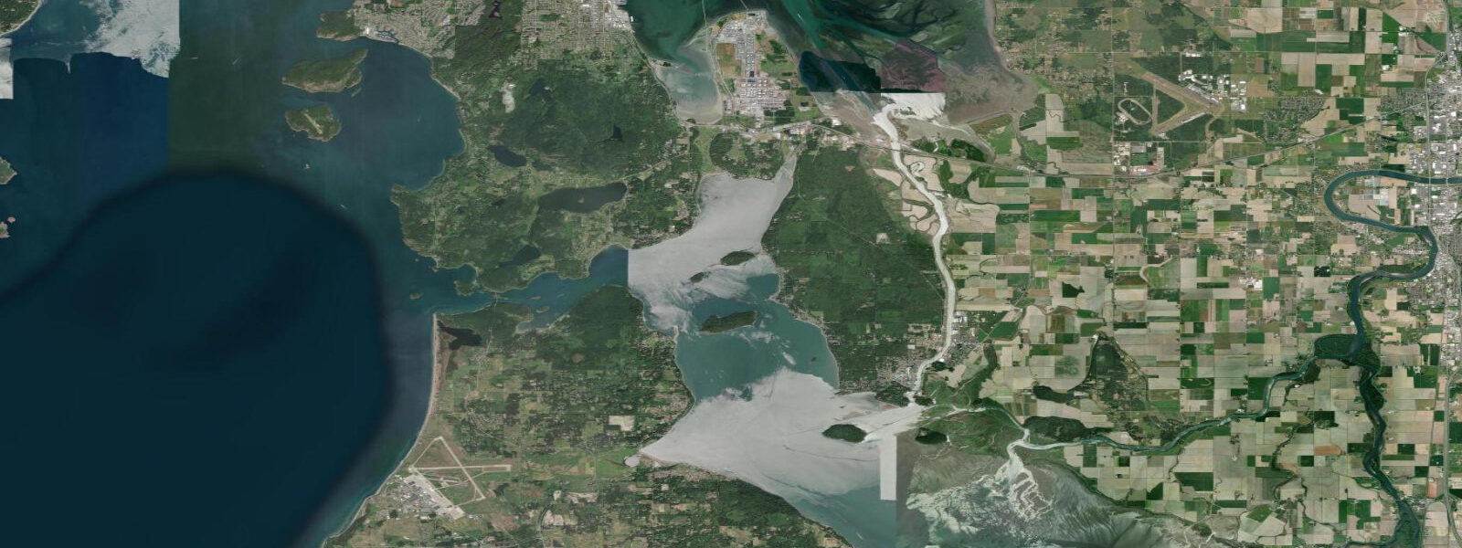 Satellite view of the coast near La Conner