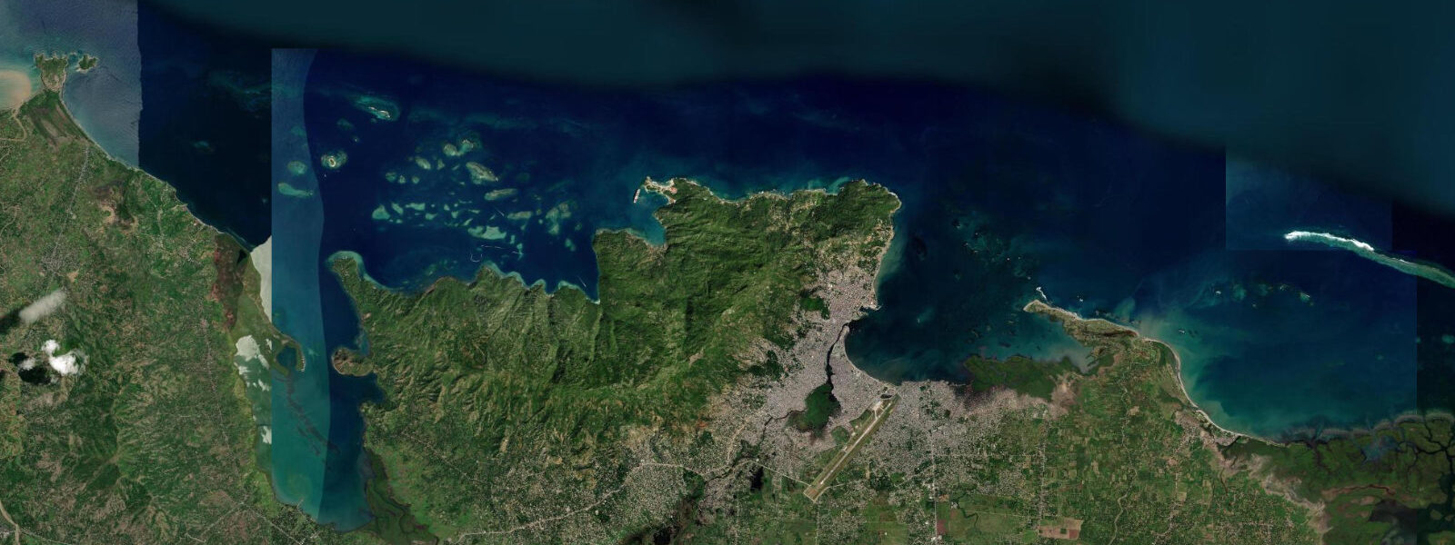 Satellite view of the coast near Labadie