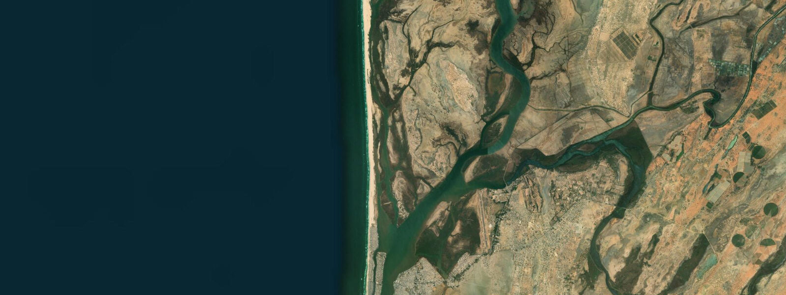 Satellite view of the coast near Langue de Barbarie