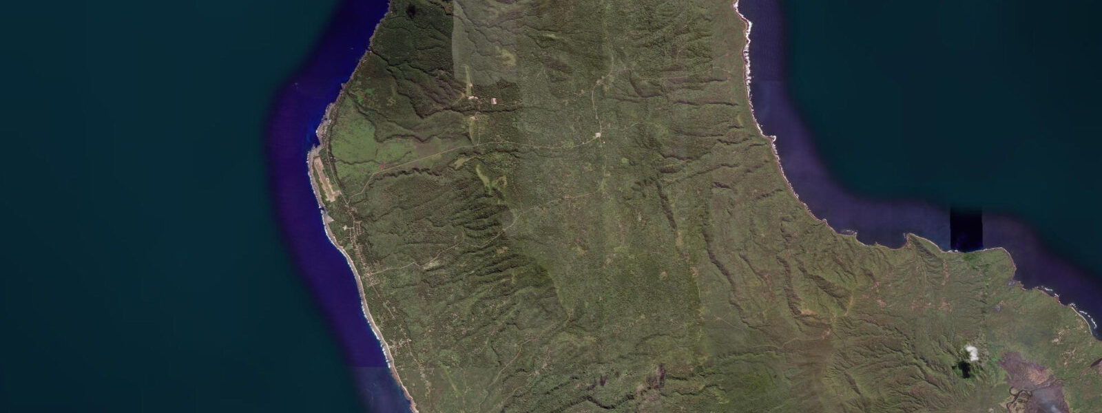 Satellite view of the coast near Lenakel