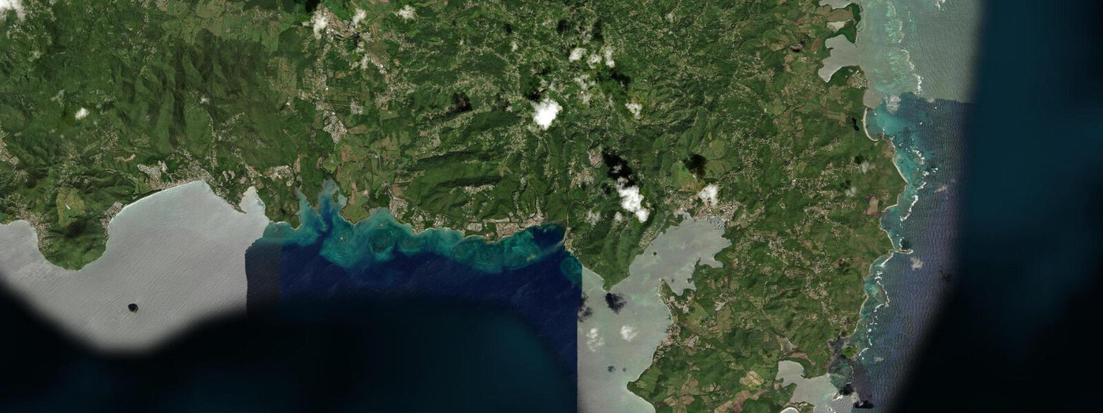Satellite view of the coast near Salines Beach