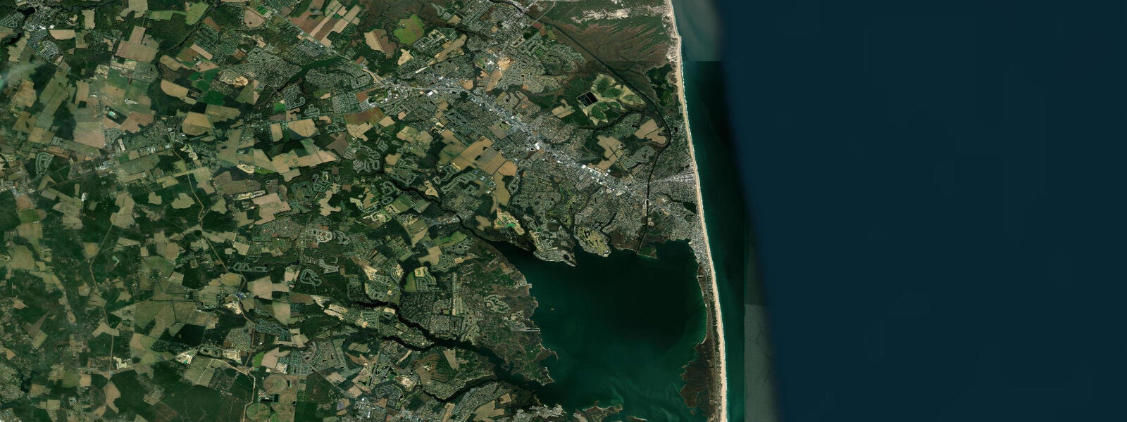 Satellite view of the coast near Lewes, DE