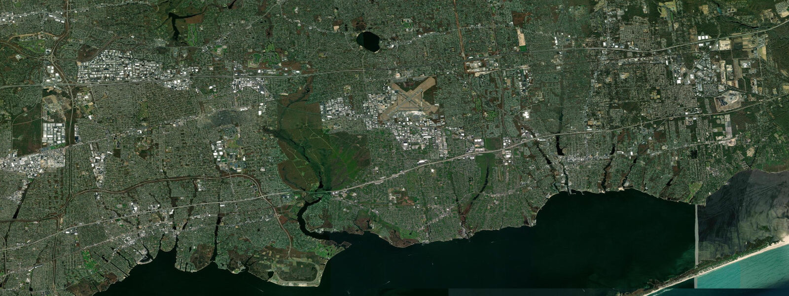 Satellite view of the coast near Long Island