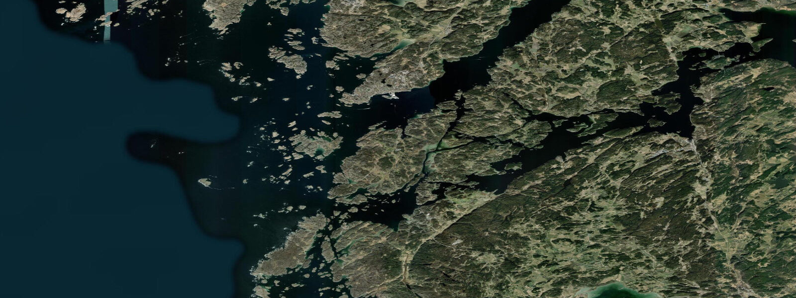 Satellite view of the coast near Lysekil, Västra Götaland