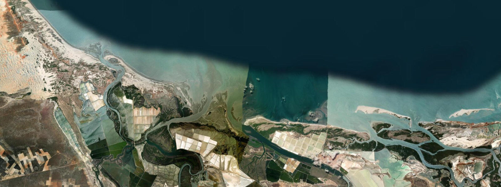Satellite view of the coast near Macau