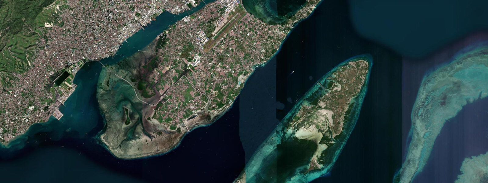 Satellite view of the coast near Mactan Island