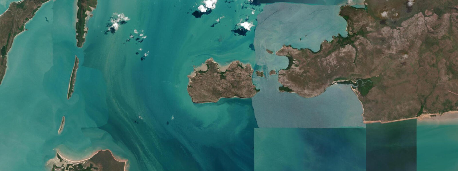 Satellite view of the coast near Mallison Island