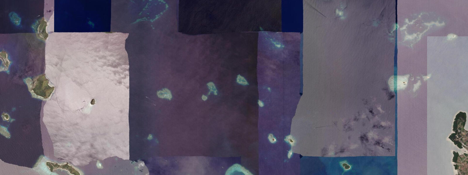 Satellite view of the coast near Mamanuca Islands