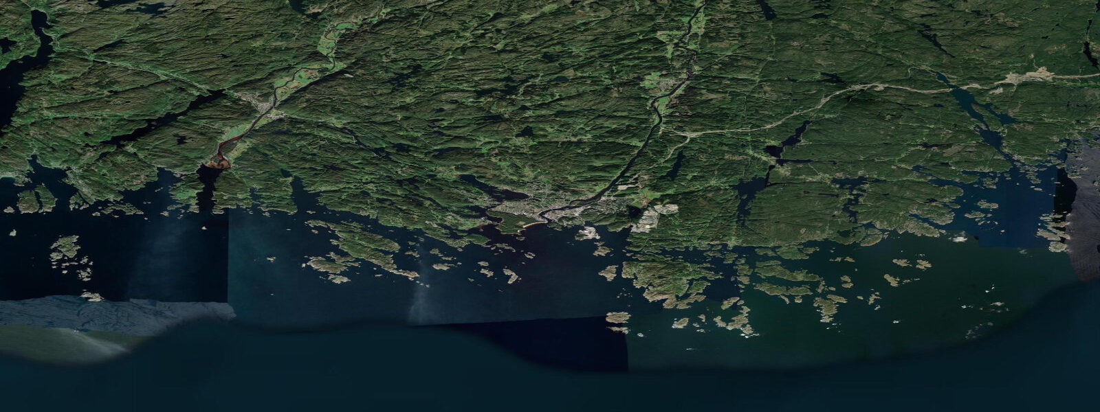 Satellite view of the coast near Mandal