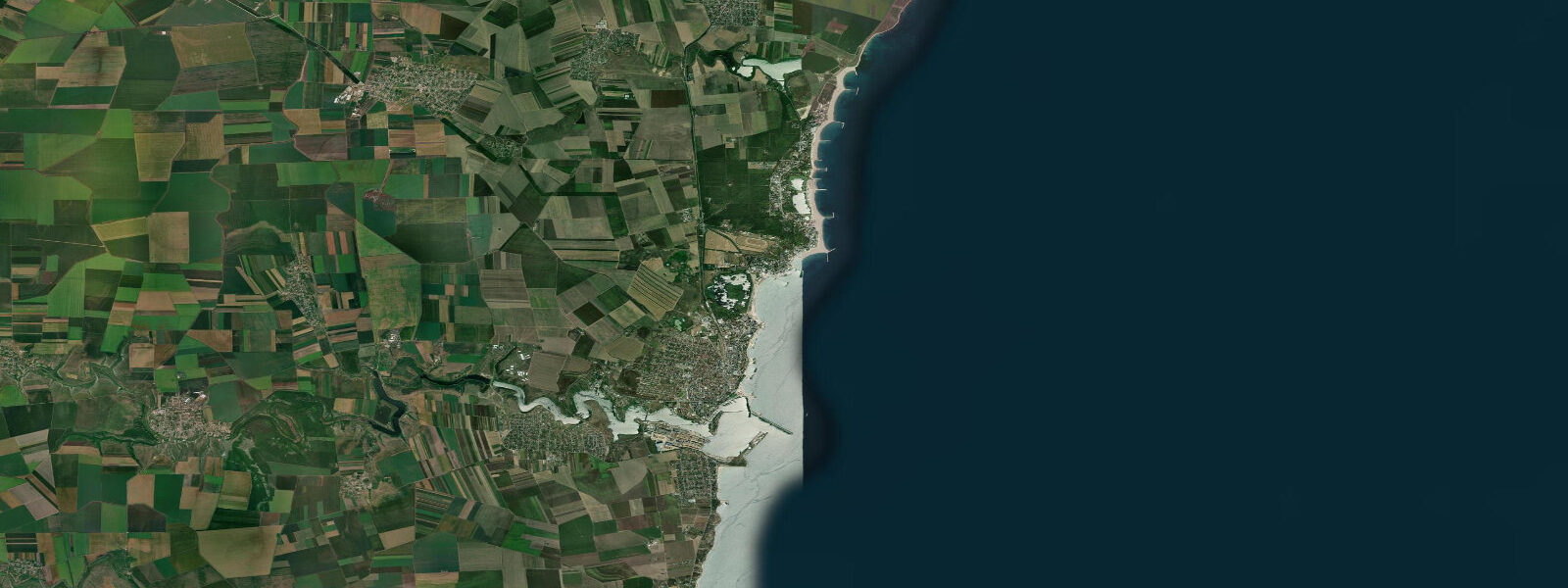 Satellite view of the coast near Mangalia
