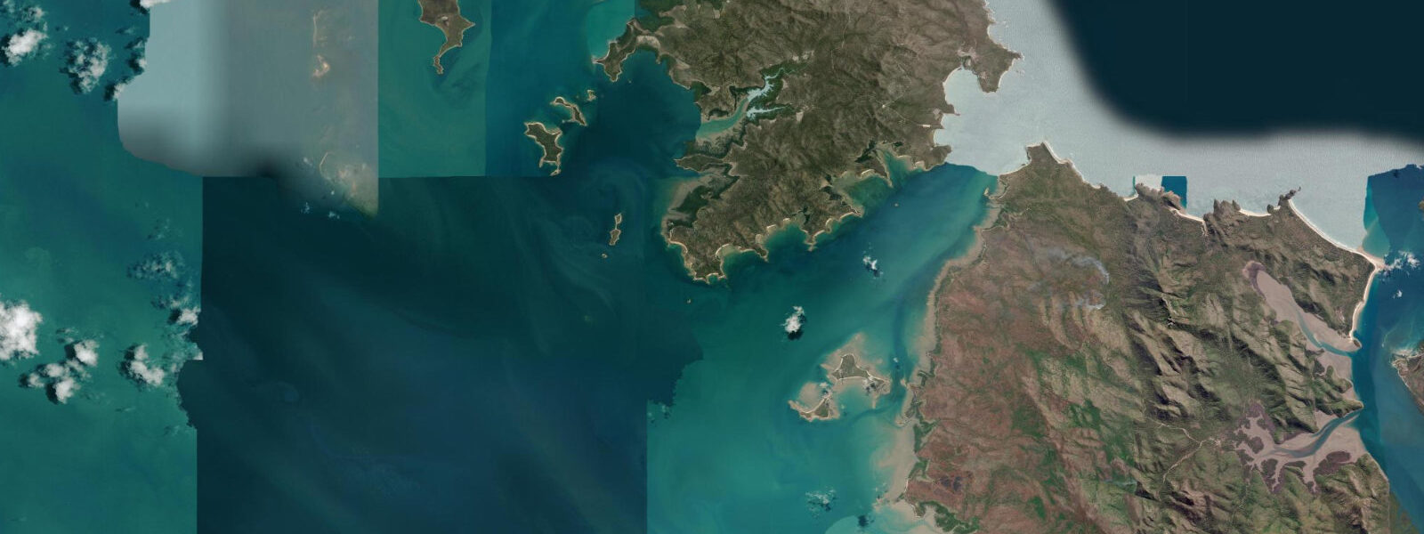 Satellite view of the coast near Marquis Island