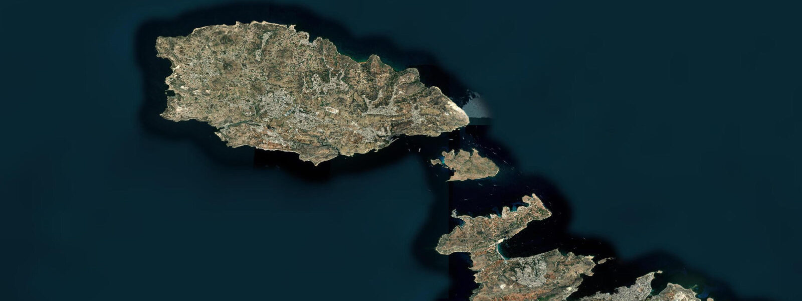 Satellite view of the coast near Marsalforn, Gozo