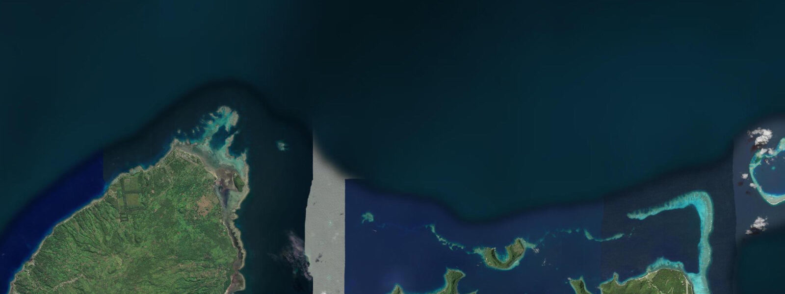 Satellite view of the coast near Matagi Island