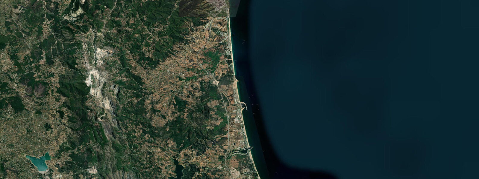 Satellite view of the coast near M'diq