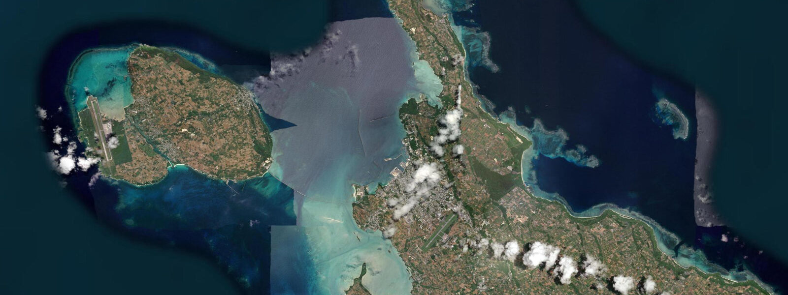 Satellite view of the coast near Miyakojima