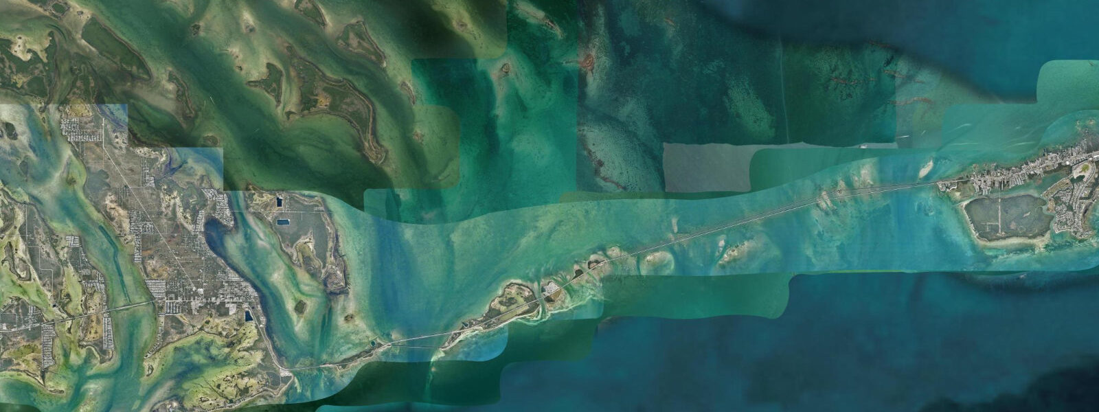 Satellite view of the coast near Molasses Key