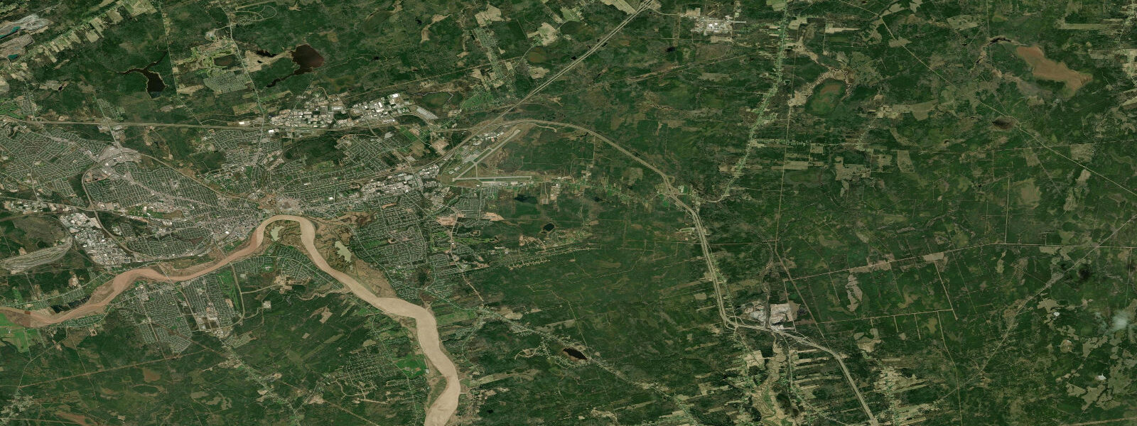 Satellite view of the coast near Moncton