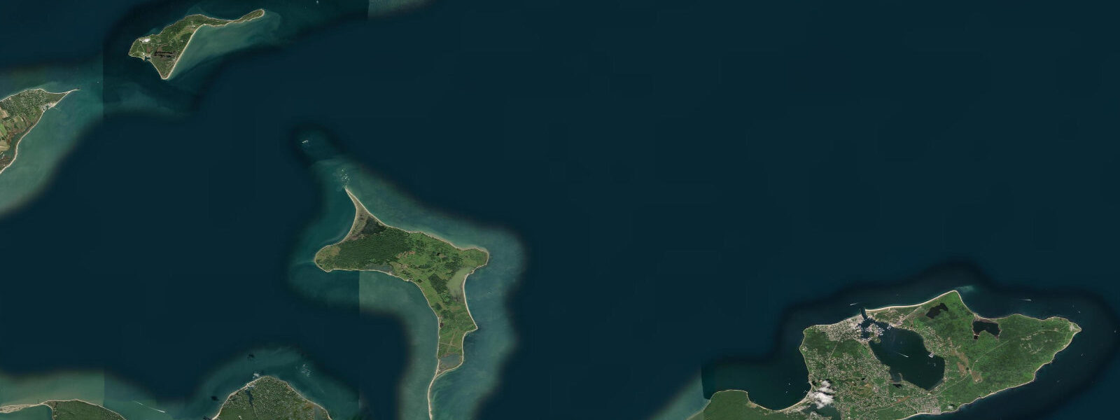 Satellite view of the coast near Montauk, NY