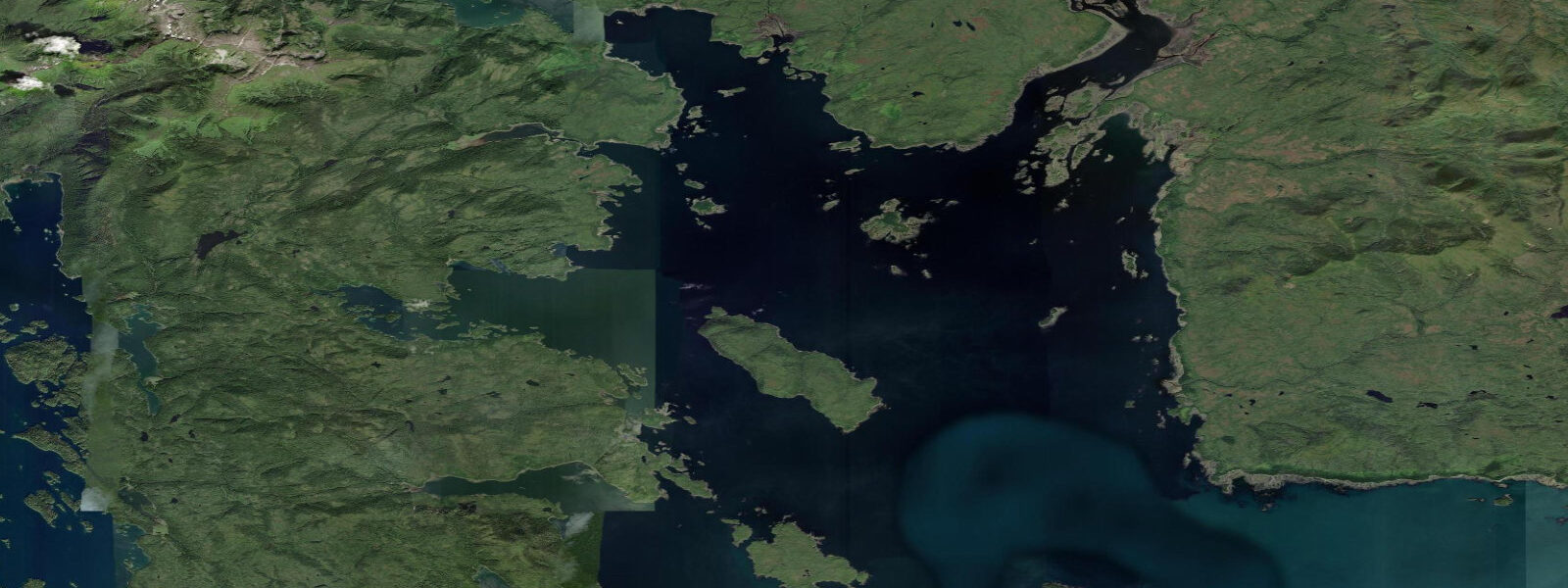 Satellite view of the coast near Monte Carlo Island