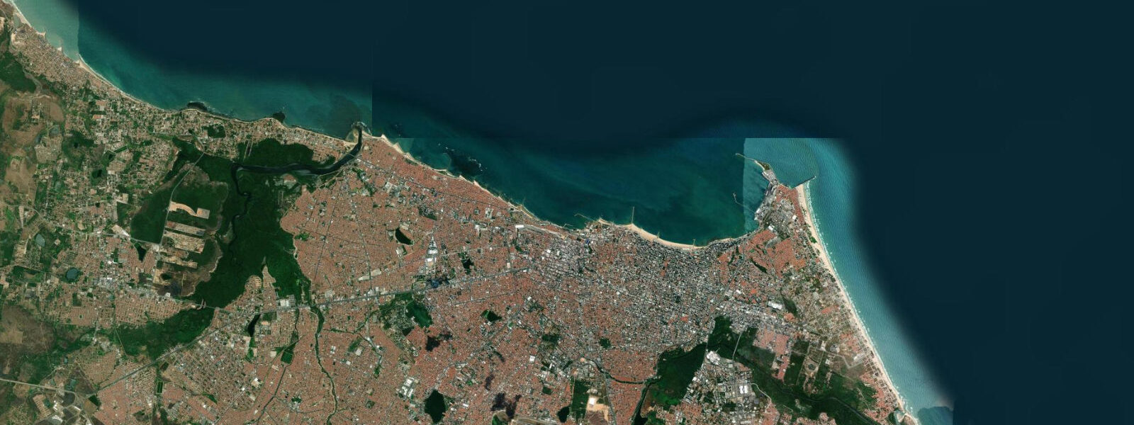 Satellite view of the coast near Mucuripe
