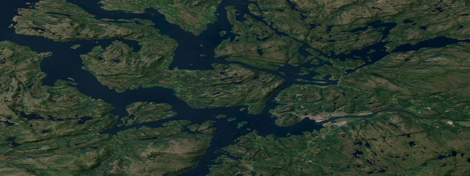 Satellite view of the coast near Namsos