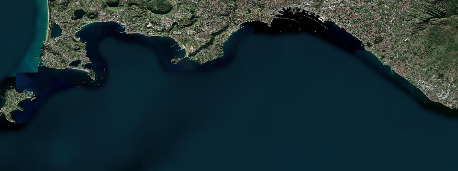 Satellite view of the coast near Naples (Bay)