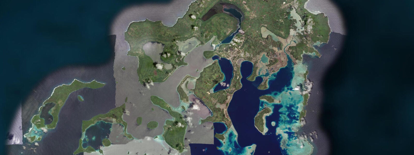 Satellite view of the coast near Neiafu, Vava'u