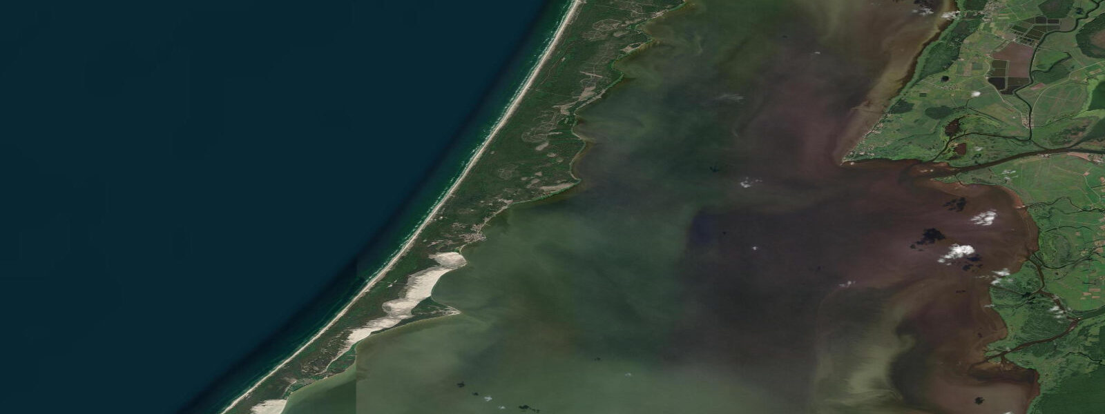 Satellite view of the coast near Nida