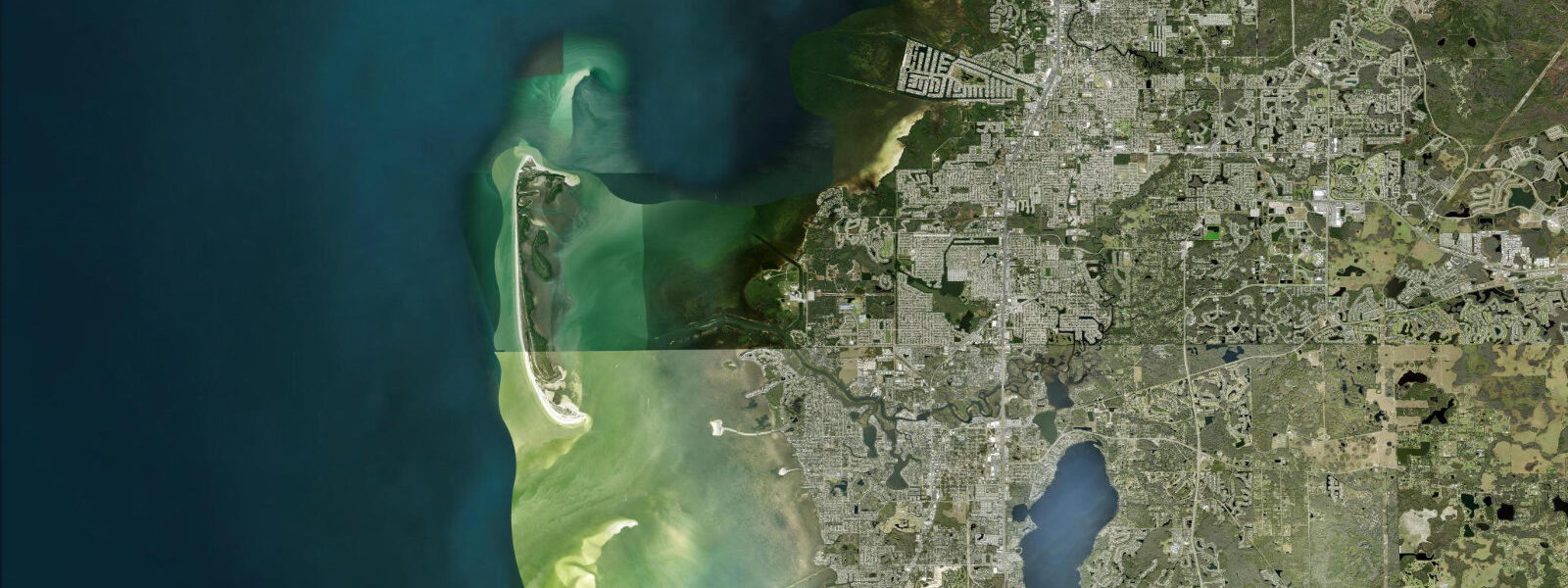 Satellite view of the coast near North Anclote Key