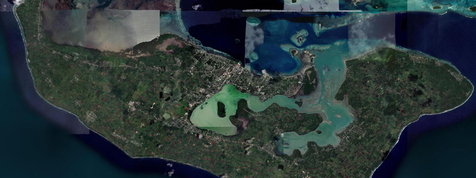 Satellite view of the coast near Nuku'alofa