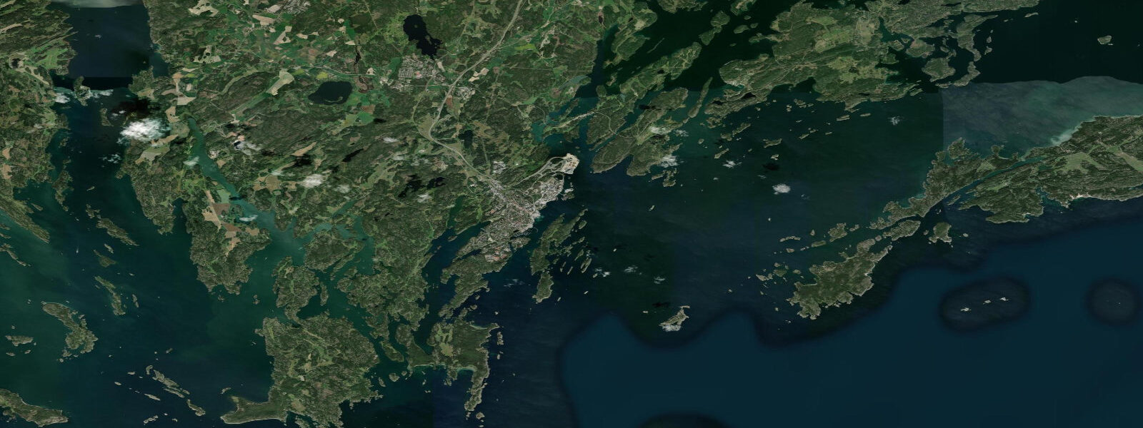 Satellite view of the coast near Nynäshamn
