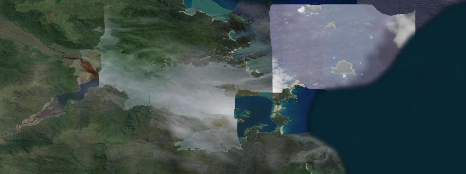Satellite view of the coast near Oban