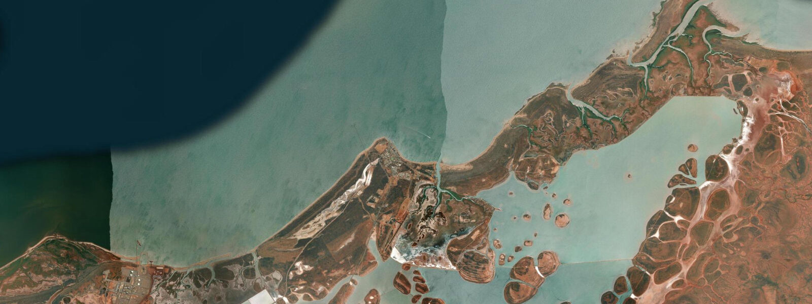 Satellite view of the coast near Onslow