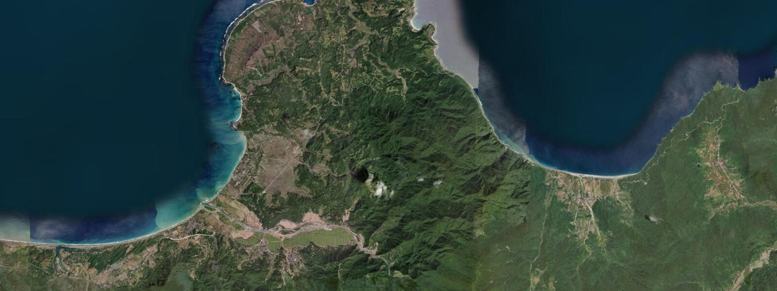 Satellite view of the coast near Pagudpud