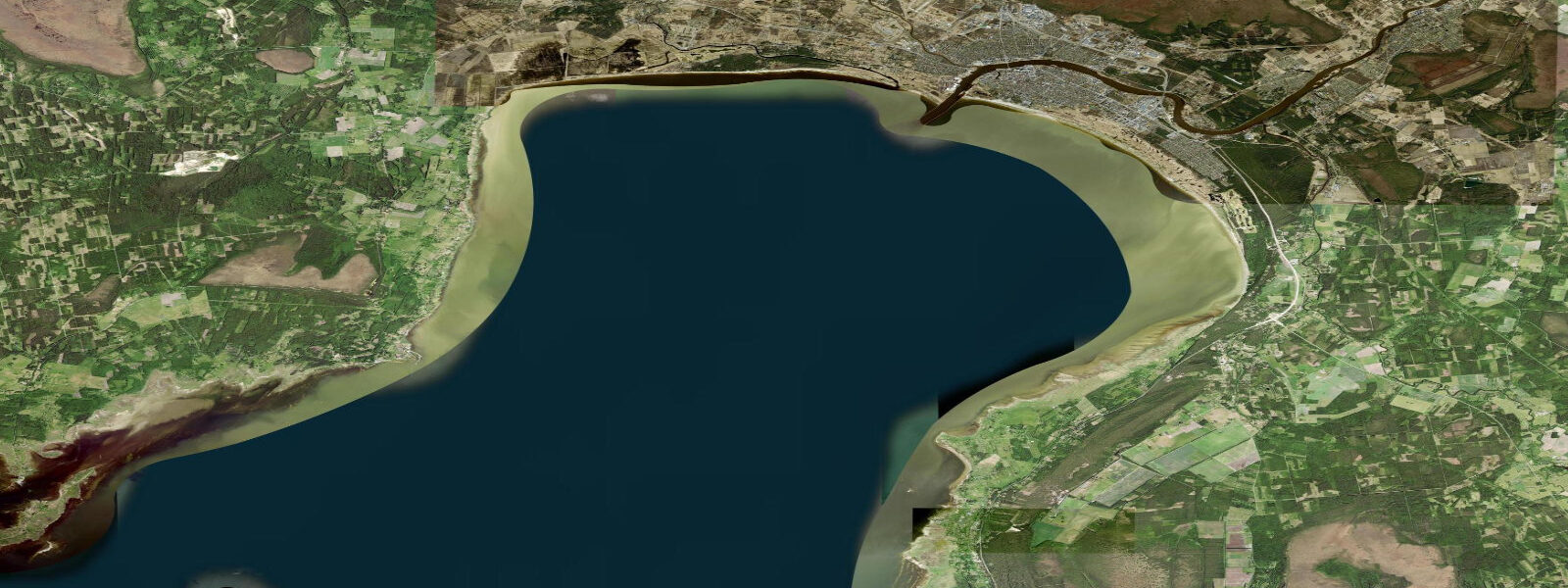 Satellite view of the coast near Pärnu
