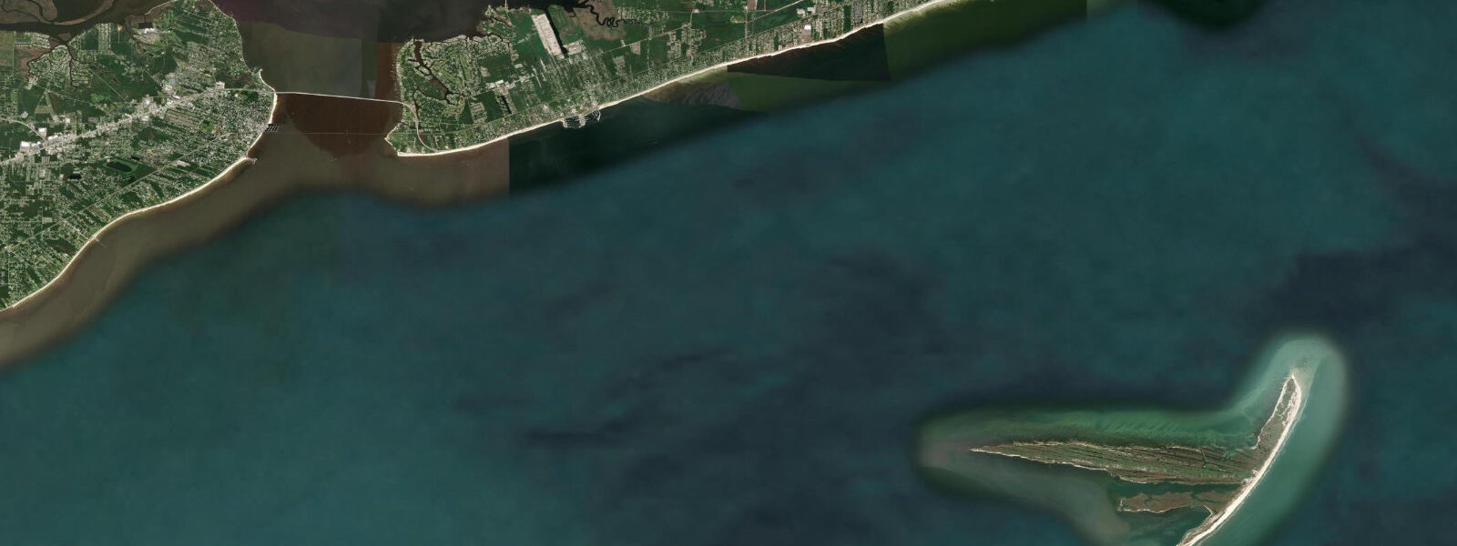 Satellite view of the coast near Pass Christian, MS