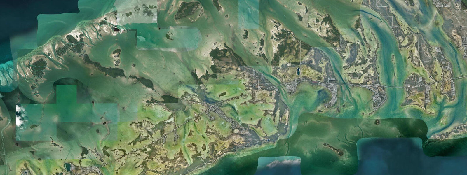 Satellite view of the coast near Perky