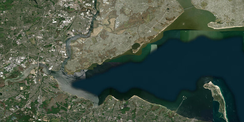 Satellite view of the coast near Perth Amboy