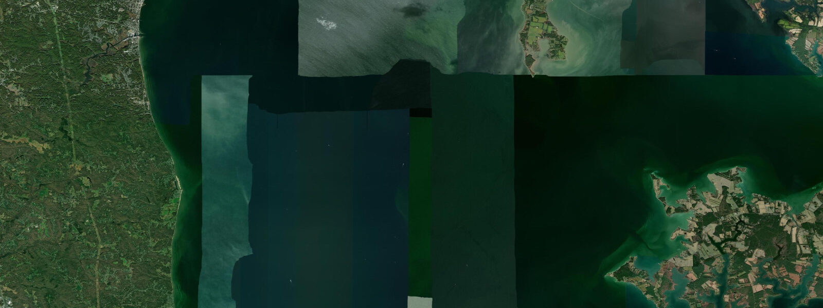 Satellite view of the coast near Plum Point