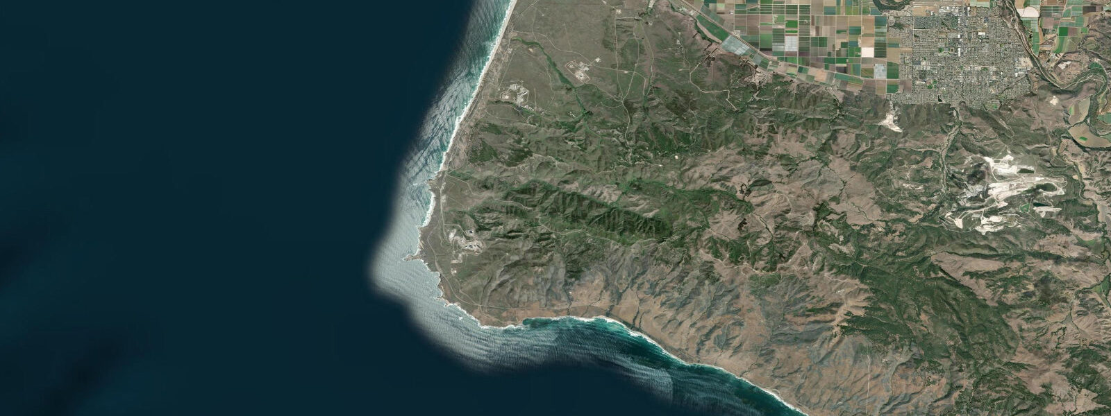 Satellite view of the coast near Point Arguello