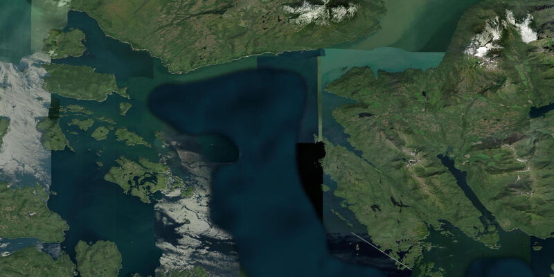 Satellite view of the coast near Point Harrington