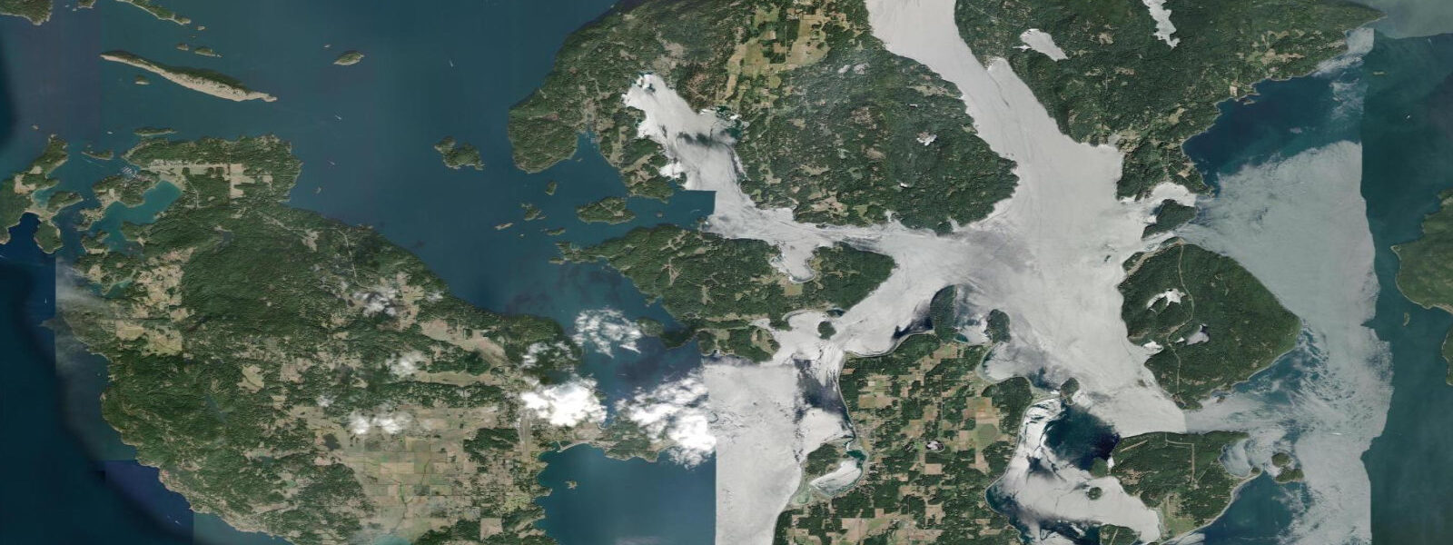 Satellite view of the coast near Point Hudson