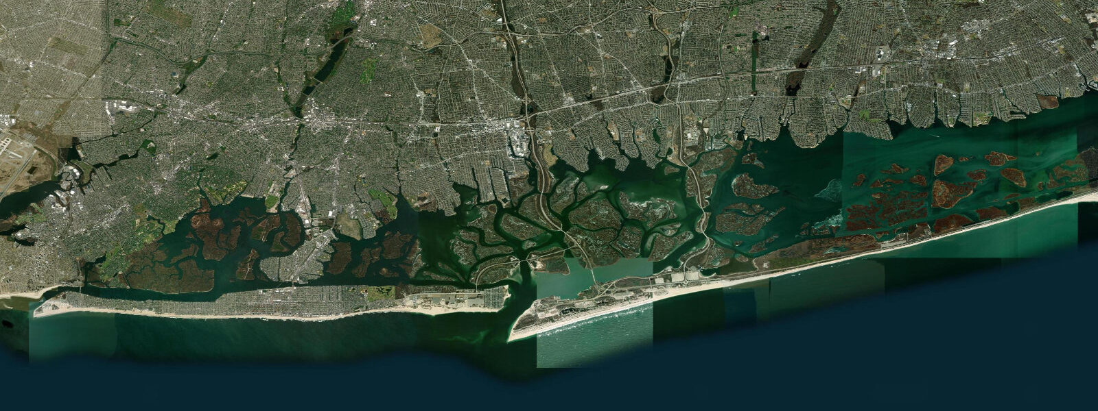 Satellite view of the coast near Point Lookout