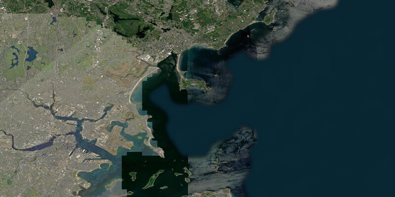 Satellite view of the coast near Point Of Pines
