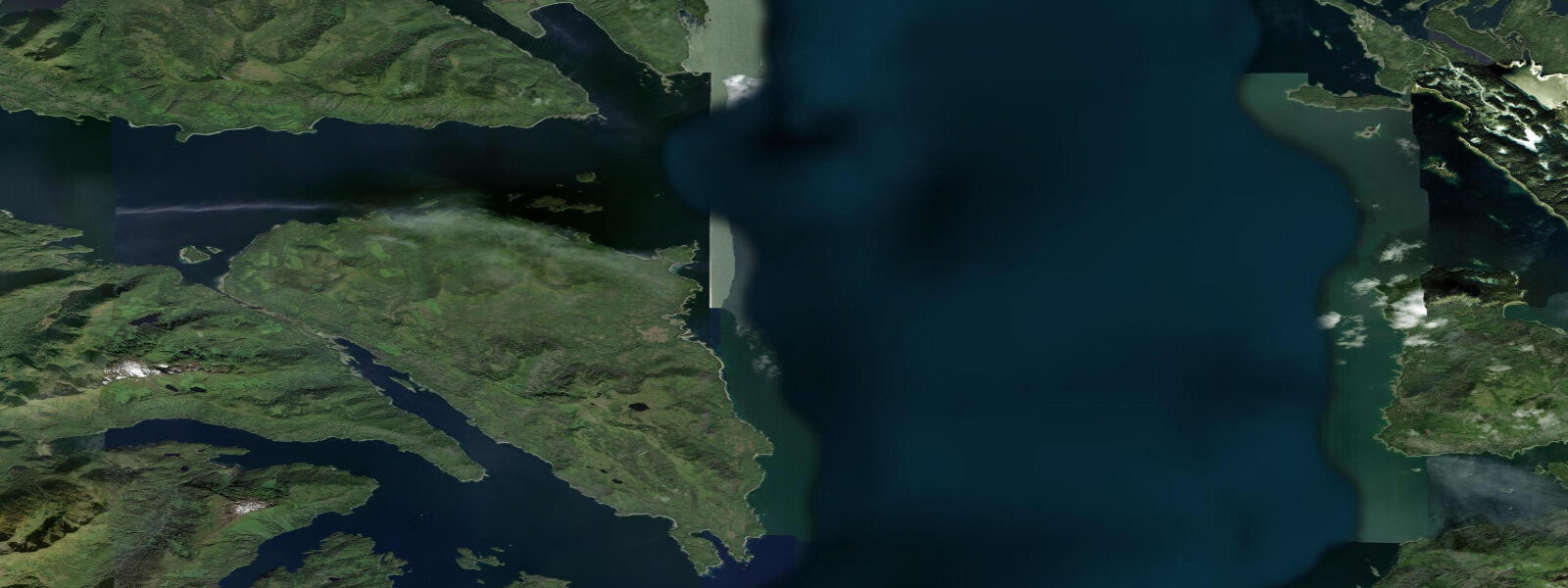 Satellite view of the coast near Point Thatcher