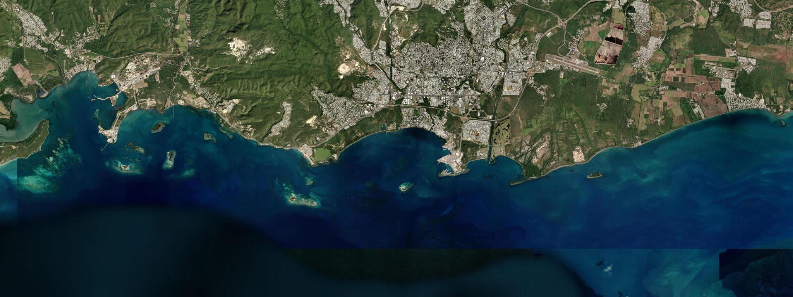 Satellite view of the coast near Ponce
